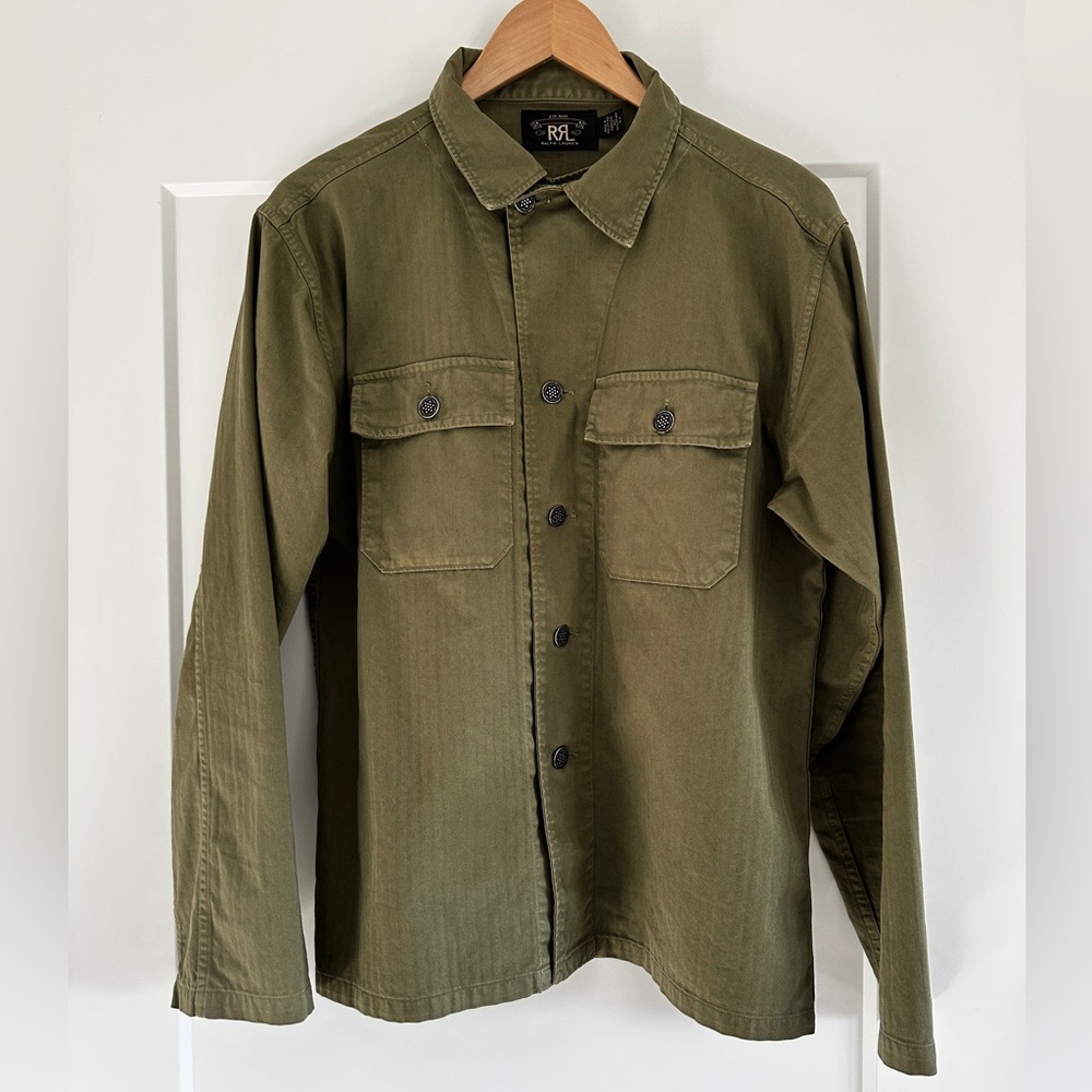 RRL Curtis military fatigue shirt - size small